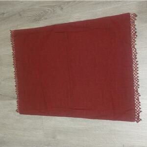 Pier 1 Imports 4 Burgandy Beaded Fringe Placemats